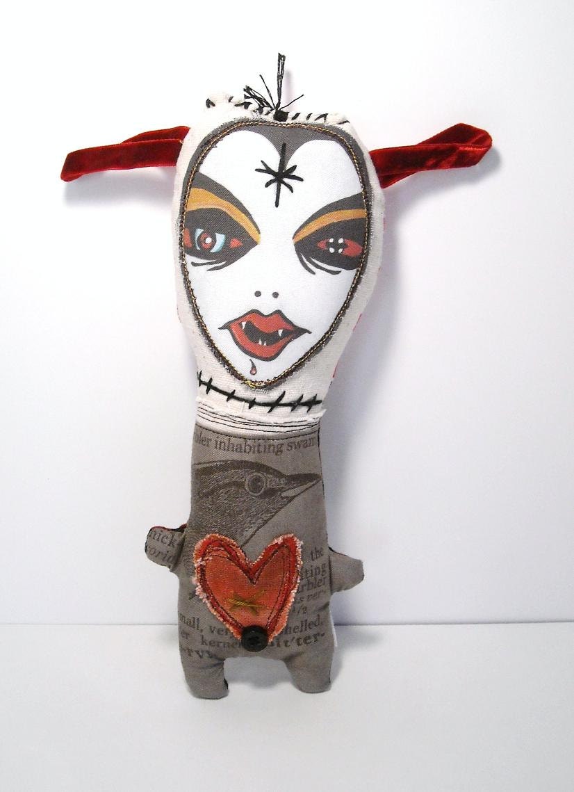 Handmade Plush Monster ( Vampire Iora)