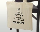 Namaste - gifts for mother's day - yoga tote bag - many colors available