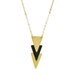 Triangle necklace - arrow - mint - gold