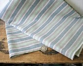 Bandana selvedge chambray stripe pocket square, handkerchief - eco vintage fabric