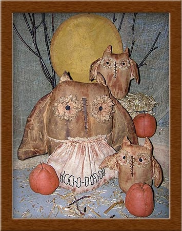 Hoot Nanny Primitive Owls Pattern
