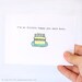 Birthday Card. So Frickin Happy You Were Born. Yellow, Turquoise, Aqua. Folded Blank Card.