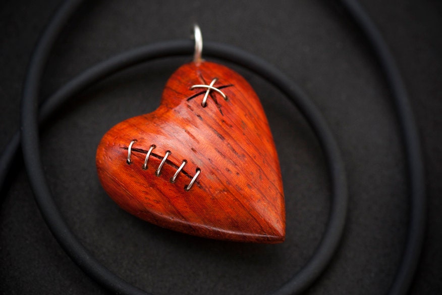 Stitched Heart Pendant
