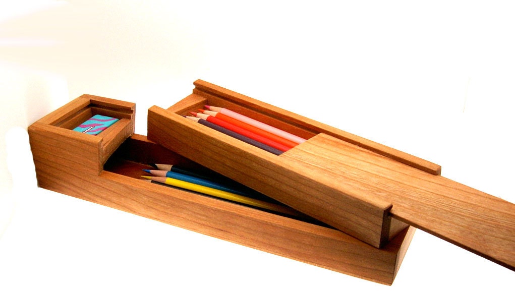 Handcrafted Cherry Wood Pencil Box