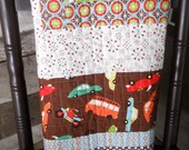 Charming Log Cabin Baby boy Quilt