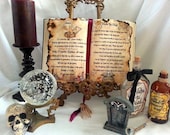ADDAMS family SEANCE Spell incantation Wake the Dead altered BOOK prop