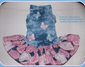 Pet Clothing Chinese Crested, Sphynx Cat Dress To Order in Blues and Pinks