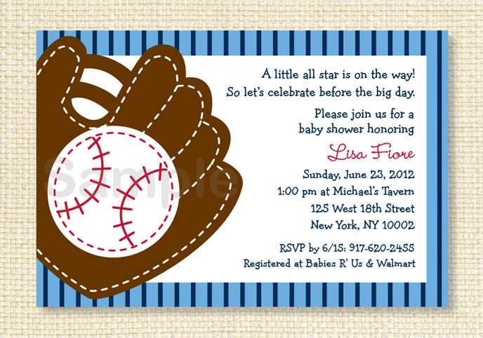Baseball Baby Shower Invitation Printable