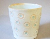 SPRING CLEARANCE SALE - porcelain cup with translucent bottom