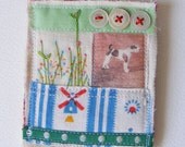 Handmade Textile Brooch ... sweet vintage Doggy