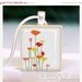 Moving Sale - Poppies (Color) : a pendant charm made with a wood Scrabble tile game piece