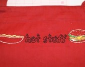 Hand embroidered bar-b-que apron