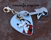 Pick Goofy for your next Magical Musical Accessory Disney Inspired DeSIGNeR Zipper Pull Charm Fob Guitar Pick