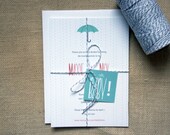 Umbrella Baby Shower Invitations