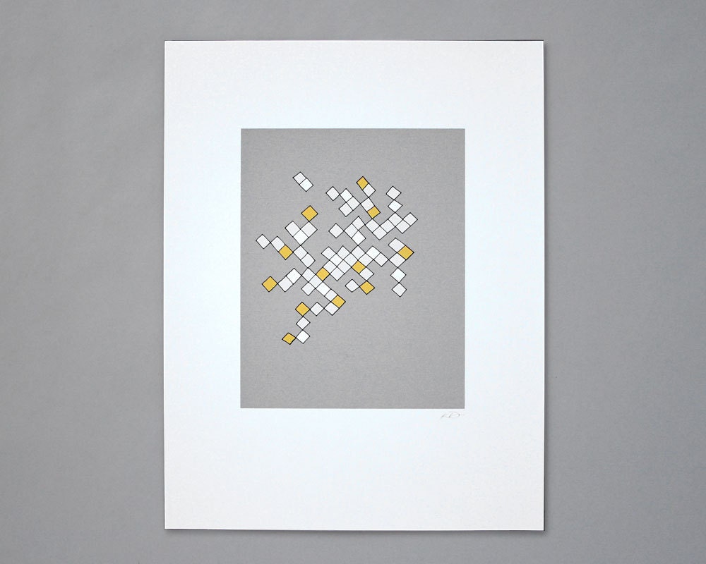 Yellow Diamonds 8x10 Art Print