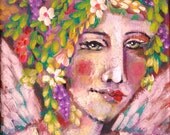 Vineyard Angel Portrait 8 x 8 Signed Print