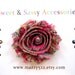 Fucshia Pink Paisley Shabby Fabric Flower Hair Clip