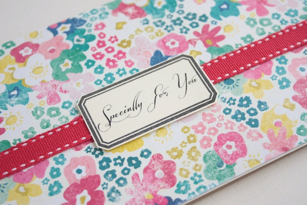 Retro Floral Gift Card-Money or Voucher Holder