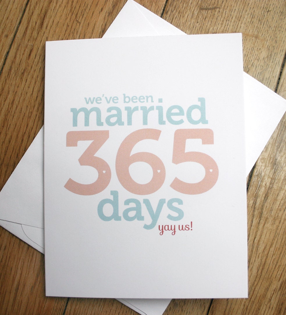 First Wedding Anniversary card