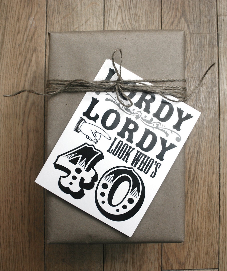 Sarcastic Vintage style 40th birthday card