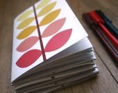 Mini notebook Bergfrue flower pattern