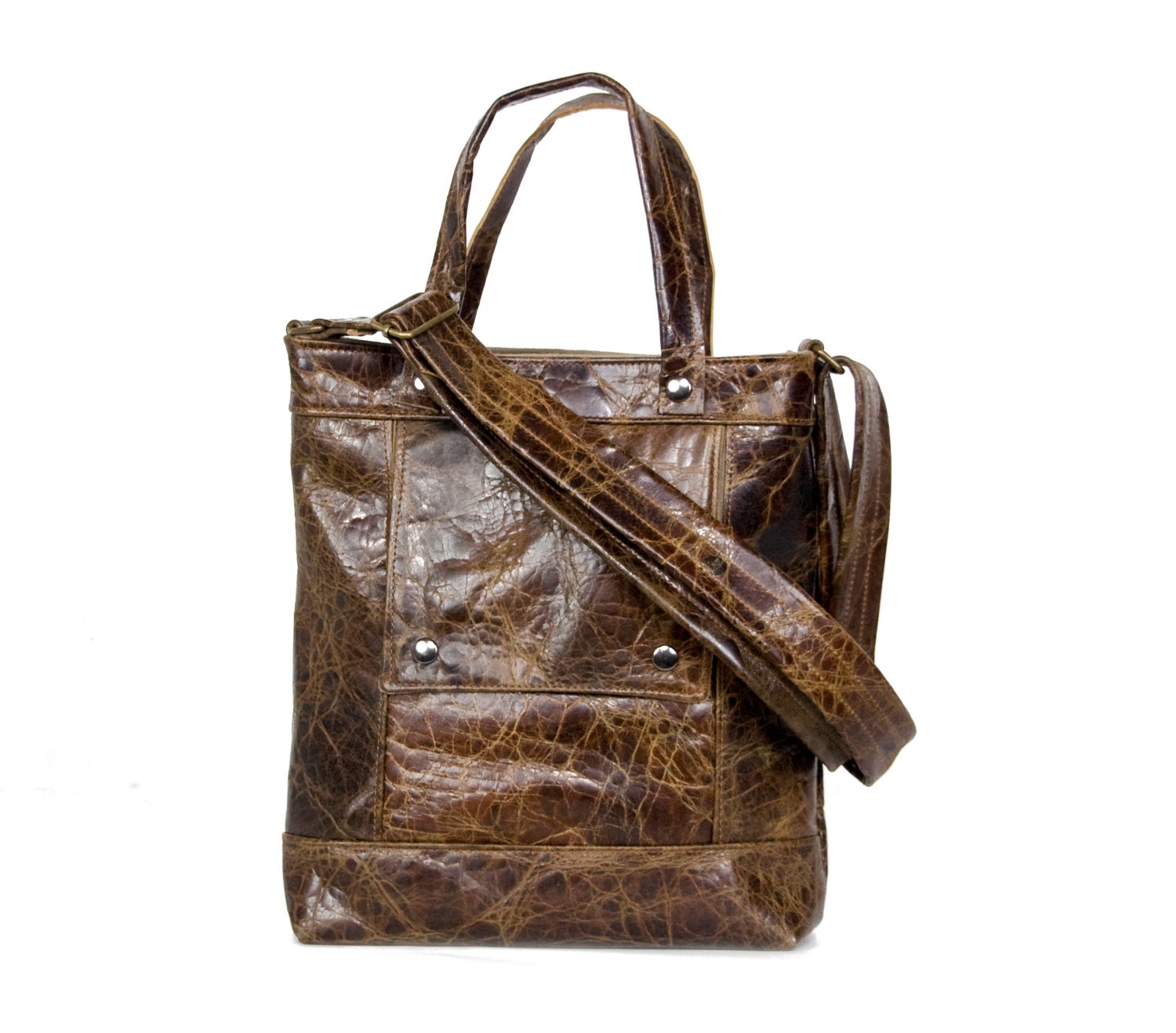 Packet in Tree Bark Brown Leather - LAST ONE - Ready to Ship