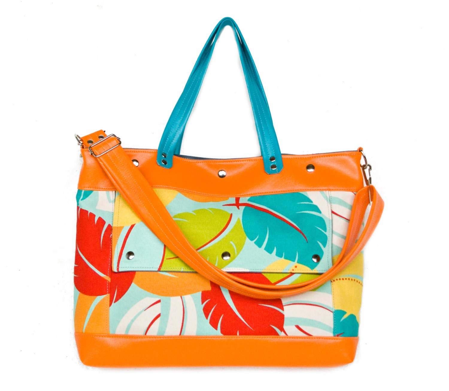 Archive Tote Bag in Paradise Palms - Summer Vegan Beach Collection - Ready to Ship
