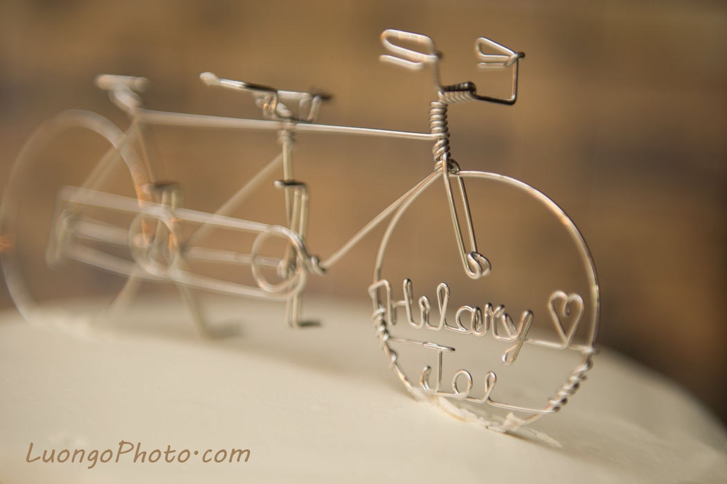 IN TANDEM: Personalized Tandem Bike Wedding Cake Topper