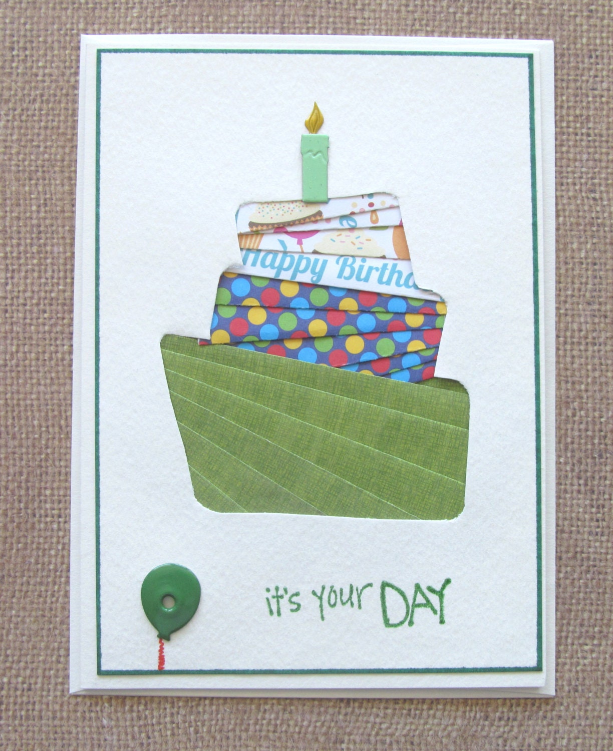 Handmade Greeting Card - Iris Folding - Birthday - Its your day