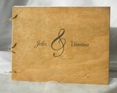 Personalized Rustic Wedding Guest Book (8 1/2  x 1)