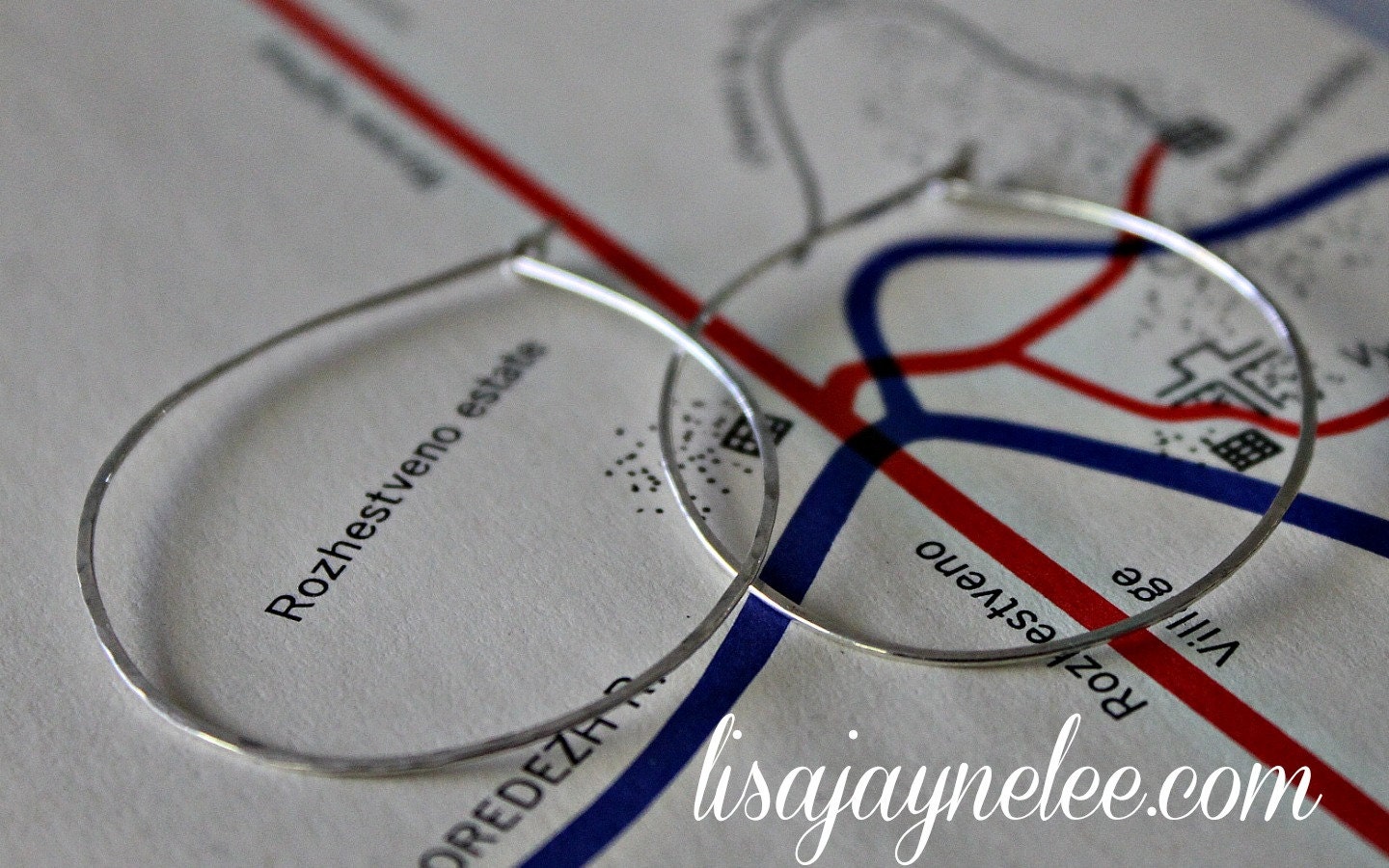 1 3/4" Sterling Silver Teardrop Hoops