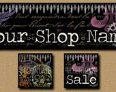 new -- HUMANIZING INFLUENCE ------ Premade Etsy Shop Banner Avatar Set - One Of A Kind (ooak) & Fabulous - by Accentuate