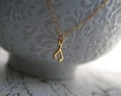 Gold Necklace, Music Note Necklace, Thin Gold Necklace