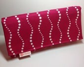Pink and white wallet.  "World's Greatest Wallet."  Card wallets for women.