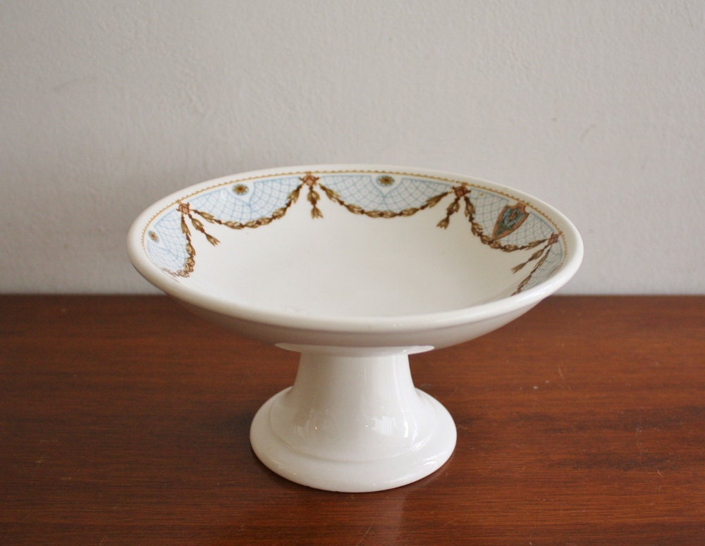 Vintage Lamberton Scammell porcelain pedestal serving bowl