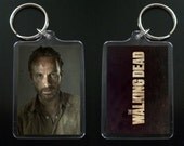 THE WALKING DEAD keychain / keyring Rick Grimes Andrew Lincoln 2