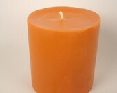 ON SALE Peach Soy Candle, 12 oz pillar Candle, Orange, Peach, Fruit, Fruity, hemp wick