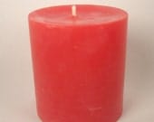 ON SALE Chocolate Cherry - Soy Candle, Pillar Candle, Scented, Cherry, Chocolate, Red, 12 oz, 3x3.5 in