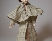 Sherlock Holmes inspired Inverness Coat for a 12th scale woman by CWPoppets