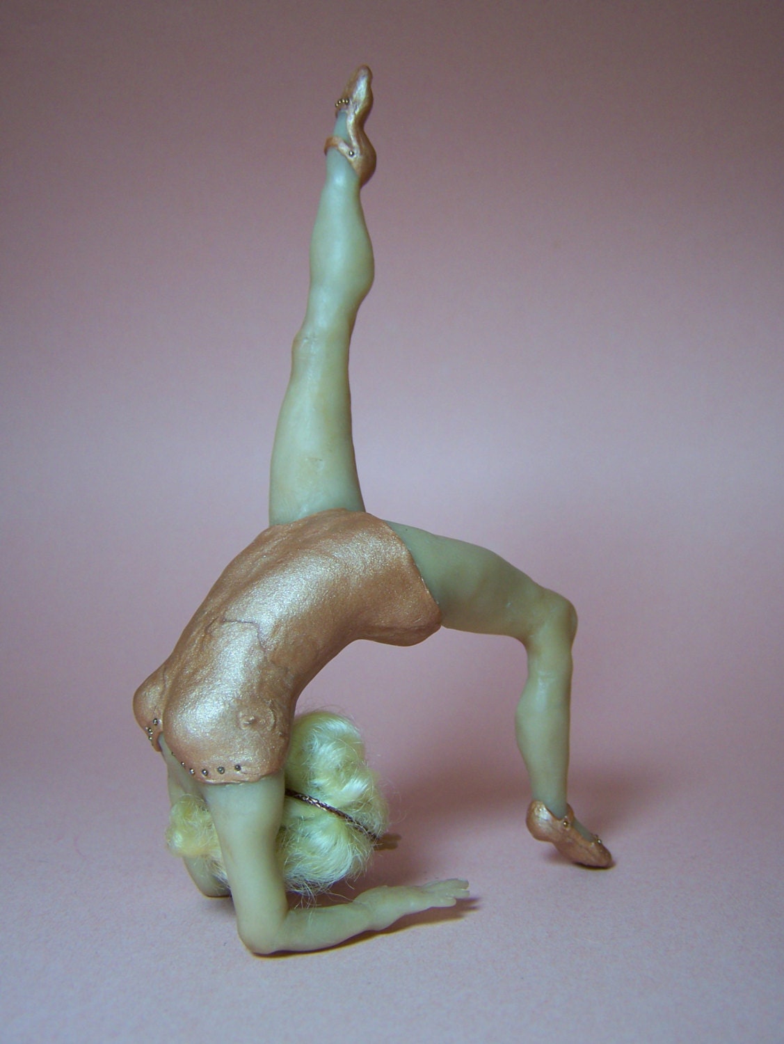 The Gymnast  - a ooak 12th scale miniature dollhouse figure by CWPoppets