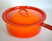 Descoware Belgium Enameled Cast Iron Sauce Pot Flame Pan 1 QT