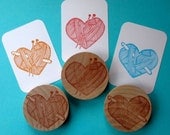 NEW ITEM - I Love Yarn and Crochet and Knitting - Hand Carved Rubber Stamp