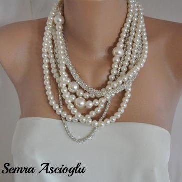 Bridal Bold Chunky Pearl Necklace