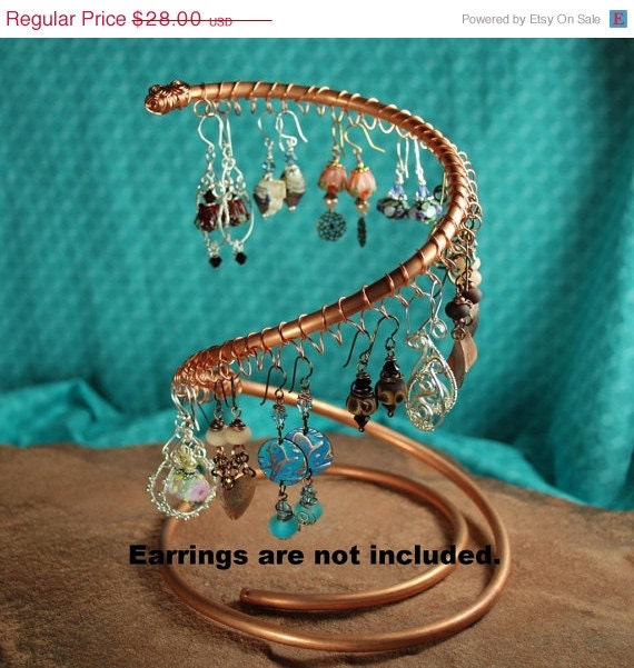 On Sale Copper Earring Holder, Earring Display, Jewelry Display J200 by CC Design