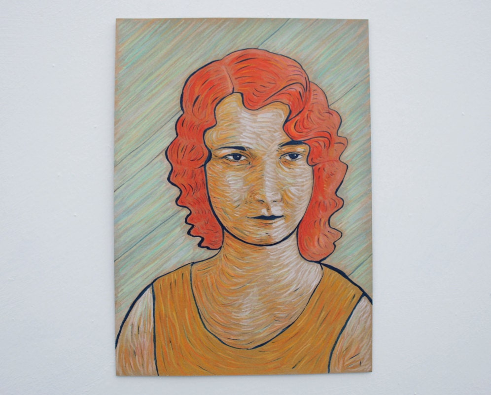 portrait painting reproduction 5x7