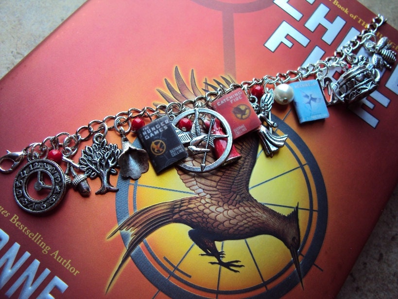 ADULT SIZE HungerGames Books Fringe Charm Bracelet