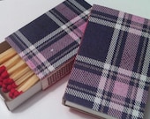 10 Matchbox Wedding Favors Plaid Purple Punk Preppy