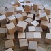 Unfinished Wood Cubes Wood Block - .5 inch - 25 count - Item CP1004