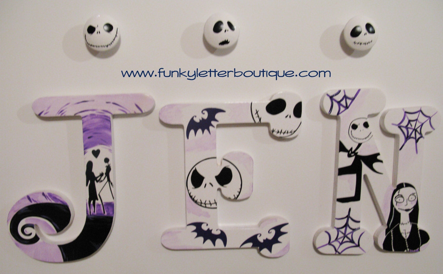 Nightmare Before Christmas Nursery Wall Decor Letters NBC Jack Skellington