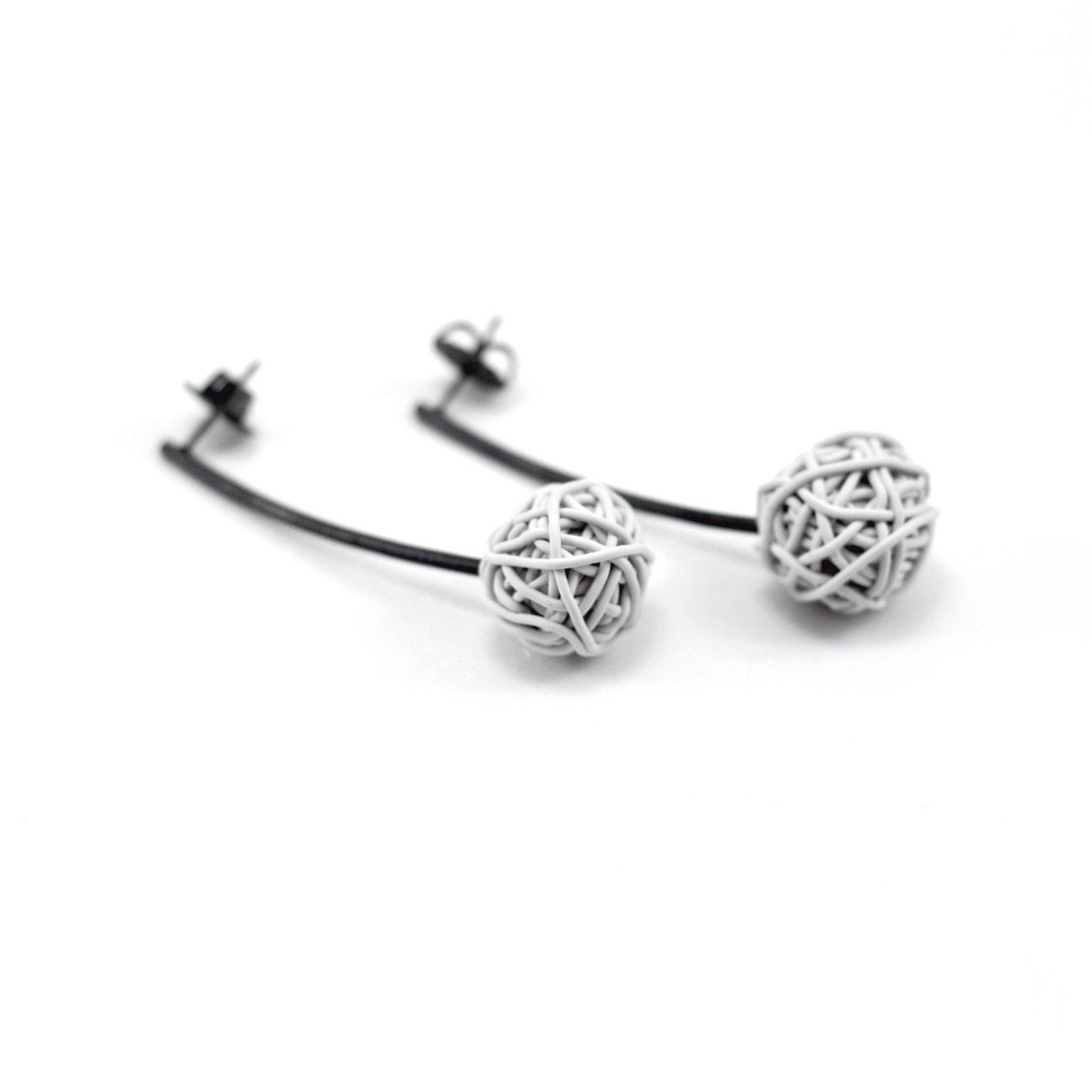 CUSTOM EARRINGS. Polymer Clay and Oxidized Silver. Handmade by Maria Goti Joyas